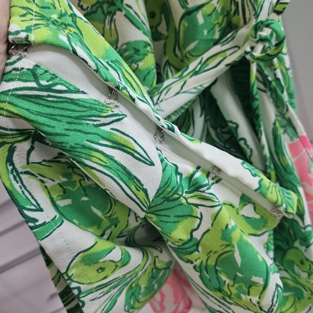 LILLY PULITZER Pearl Resort White Flamingle Engineered Romper - Picture 13 of 16